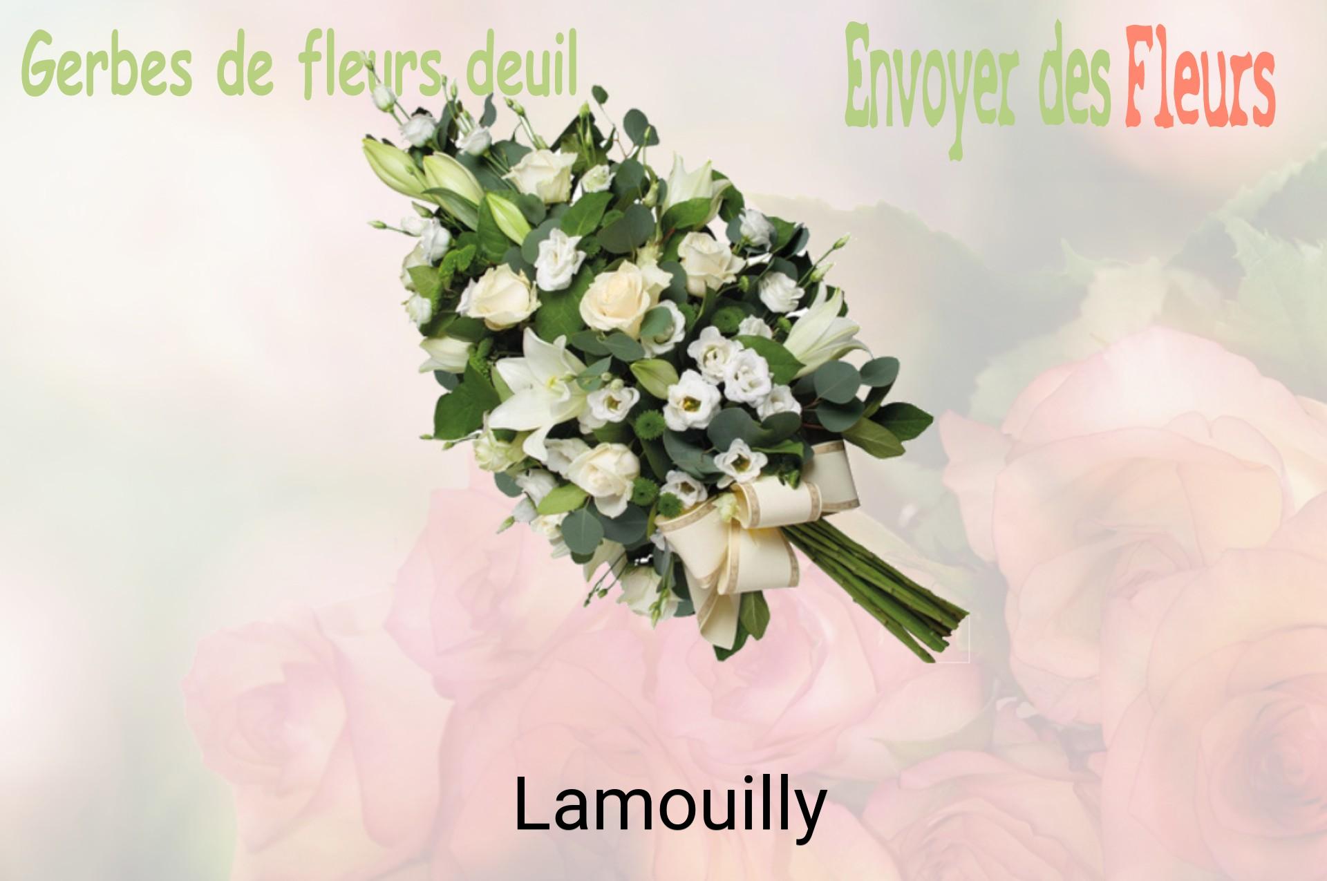 Gerbe de fleurs de deuil livrée à Lamouilly